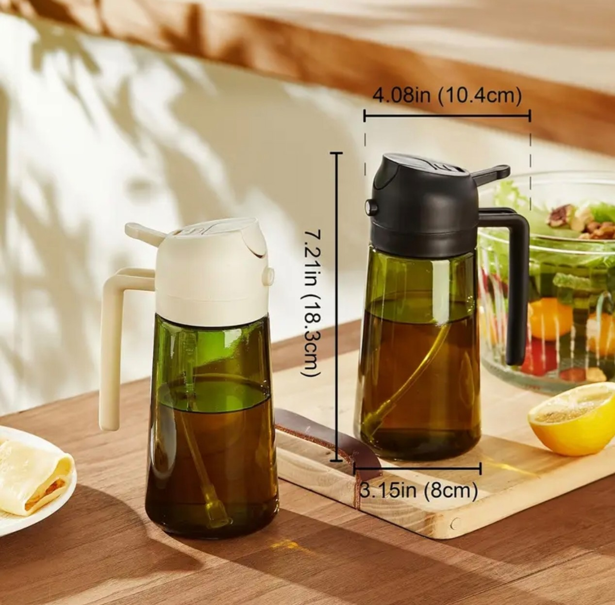Olive & Peanut Oil Dispenser Set - 473ml - photo 2