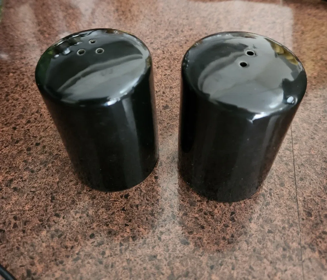 Black Salt and Pepper Shakers