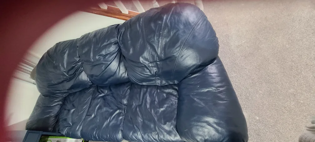 navy blue leather sofa image indicator(2)