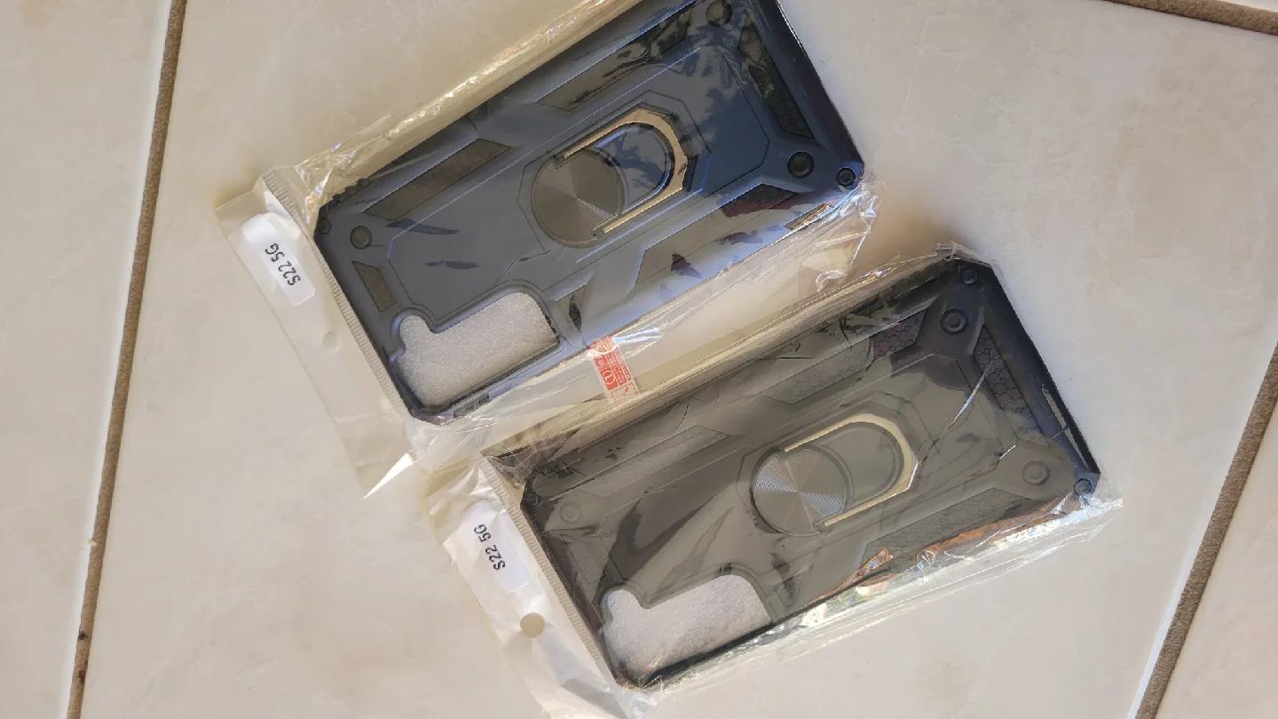 New Samsung S22 5G Black Phone Case with Ring thumbnail