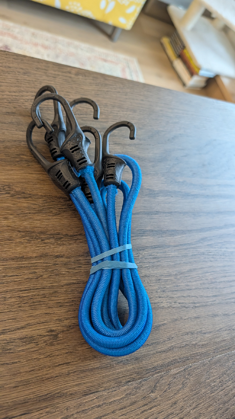 Blue Bungee Cords with Hooks