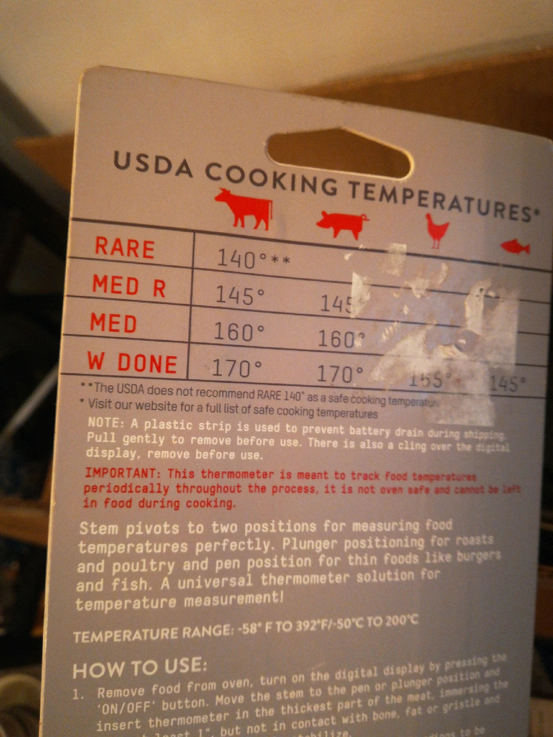 Taylor Adjustable Stem Thermometer - New - photo 2