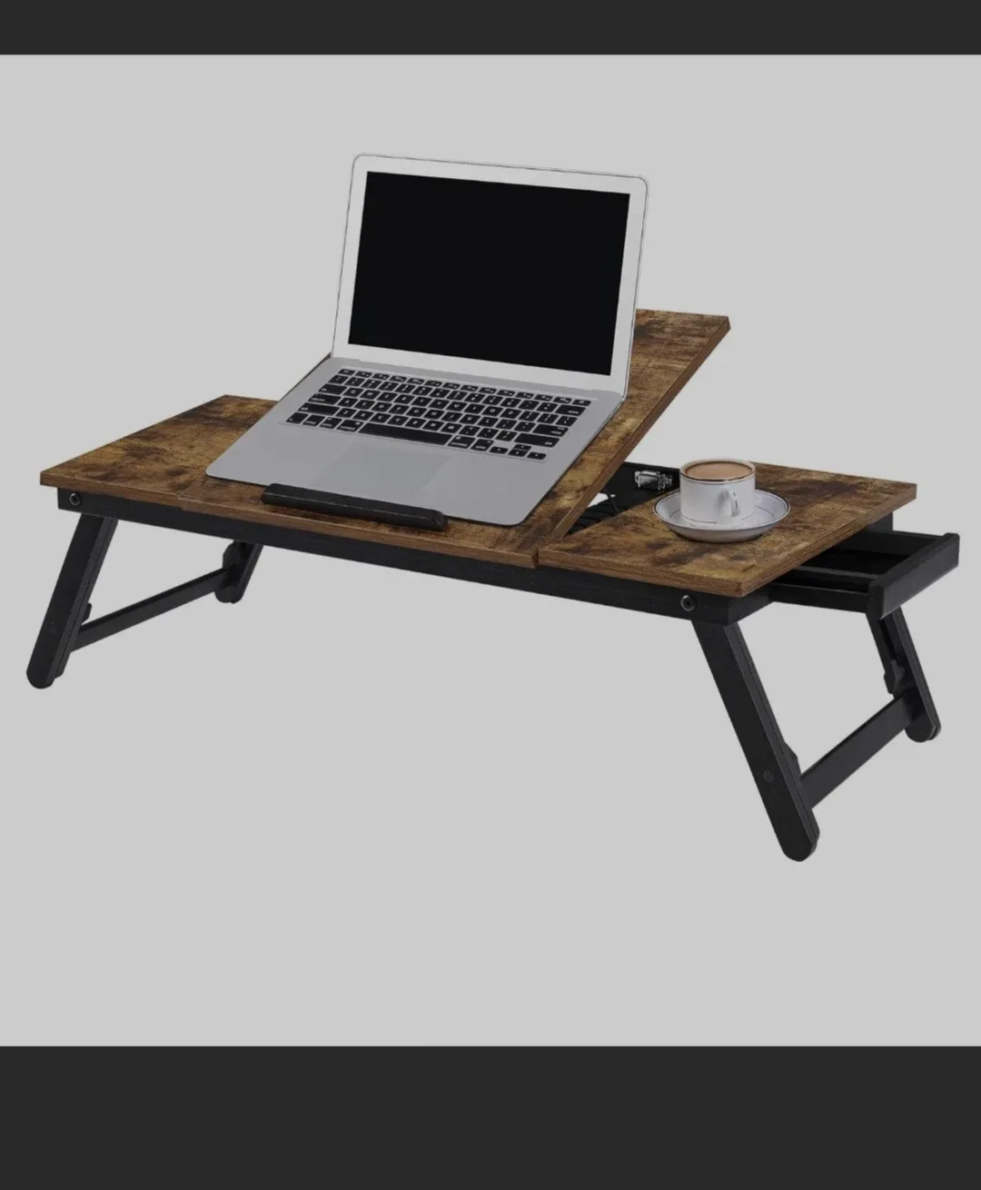 SONGMICS Laptop Desk Bed Tray - Black image indicator(2)