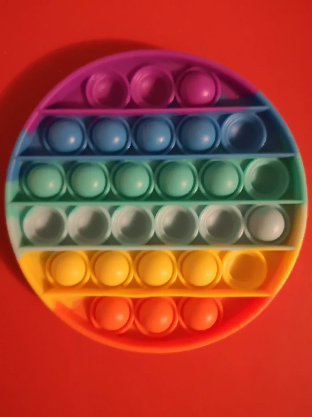 Rainbow Round Pop It Fidget Toy image indicator(2)