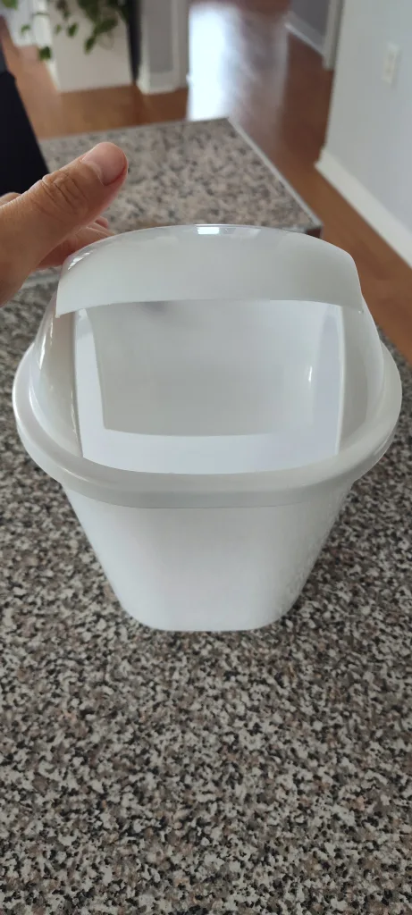 White Flip Top Trash Can - Small image indicator(2)