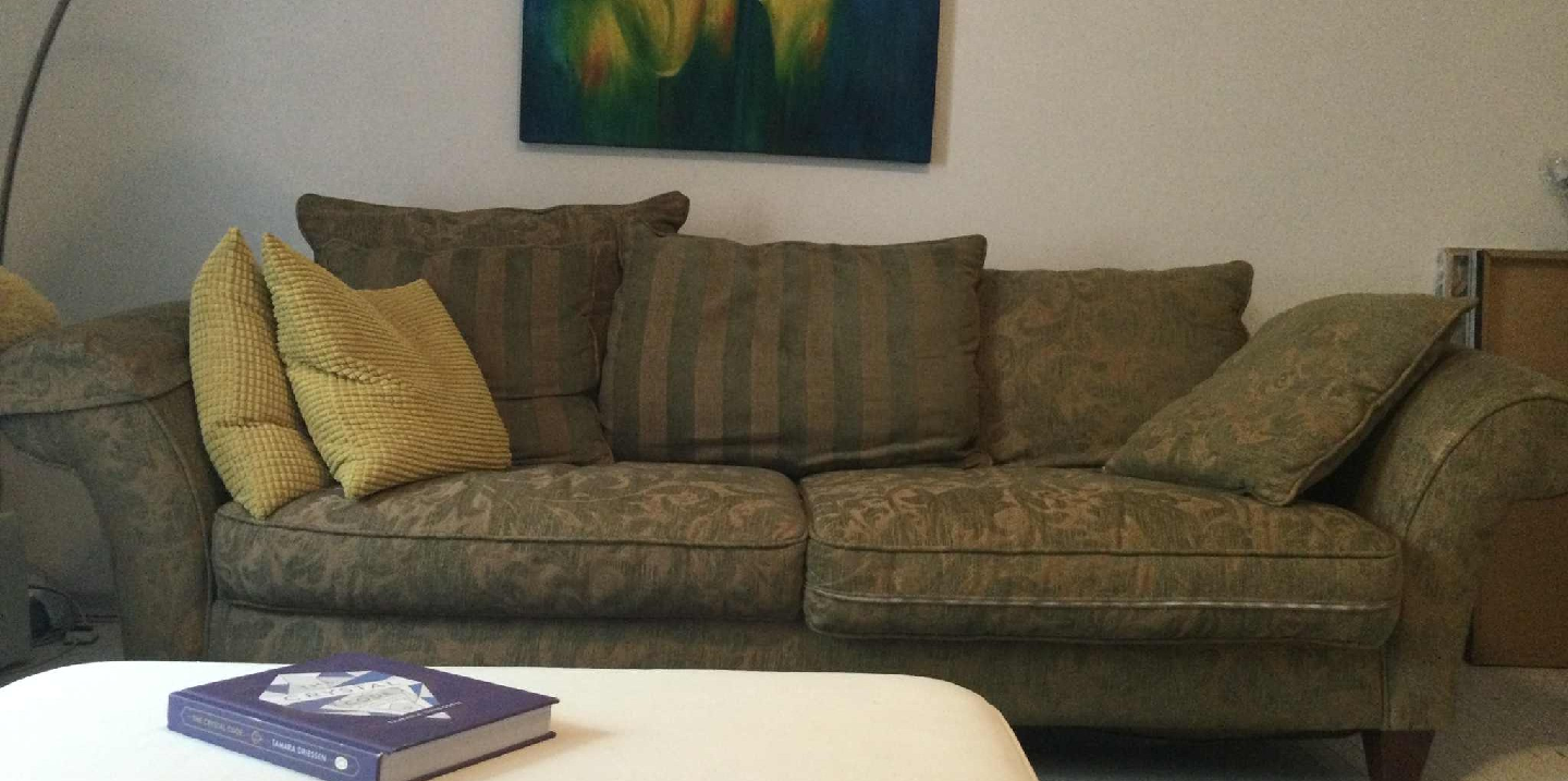 Green Floral Patterned Sofa