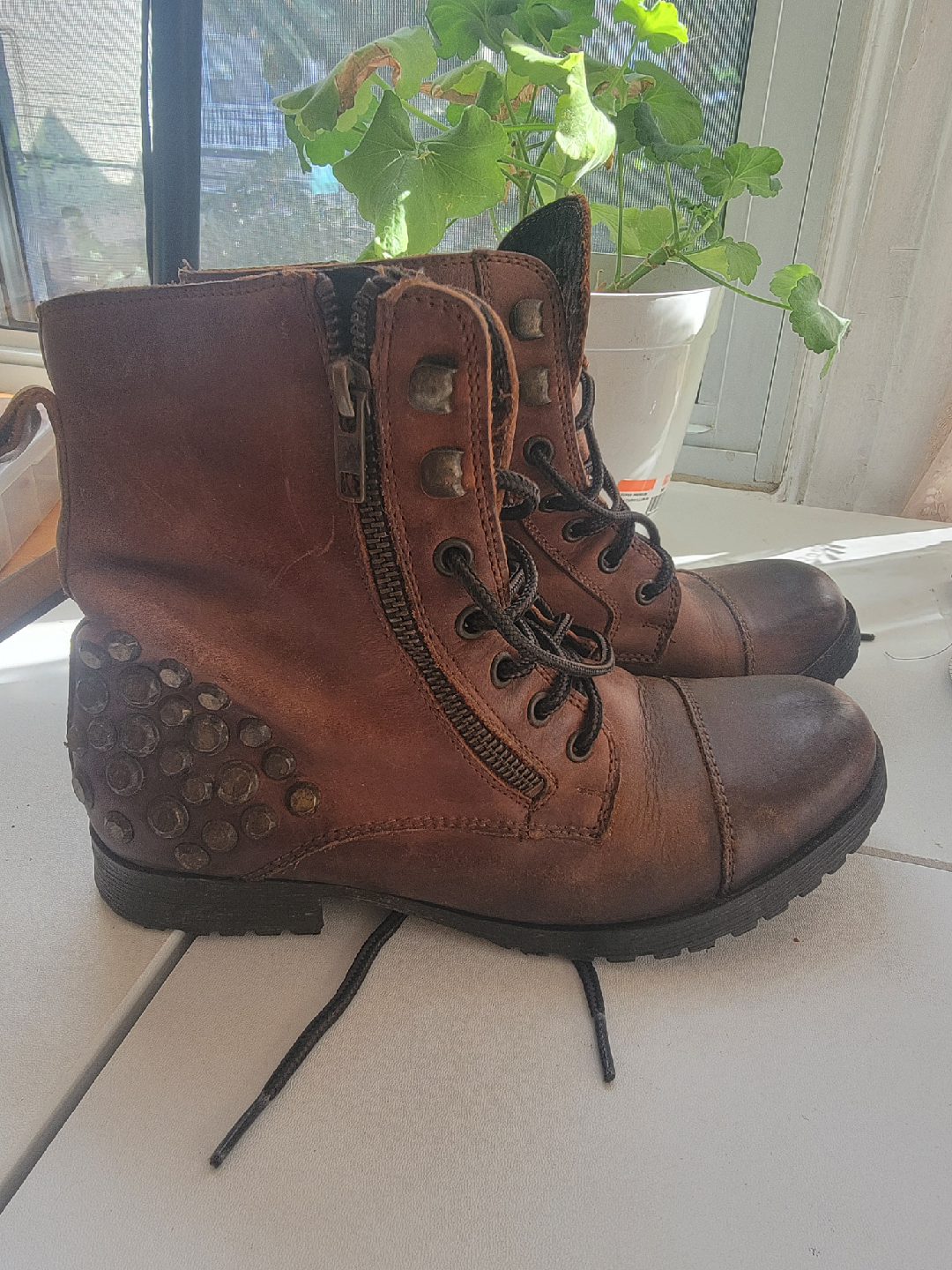 Brown Leather Ankle Boots - photo 2