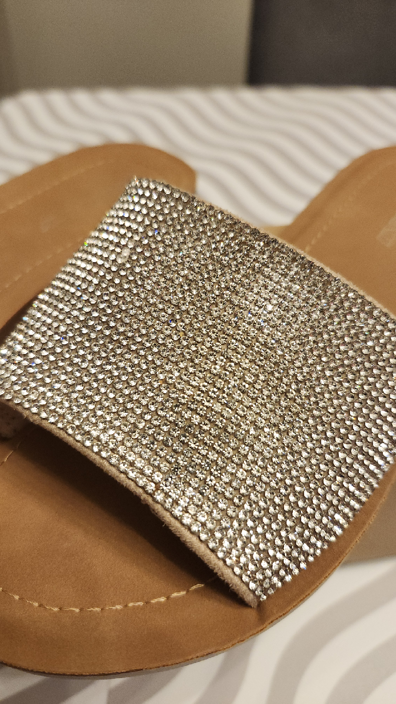 Harlow Slides Sandals Silver Sparkle Size 6 BRAND NEW - photo 4