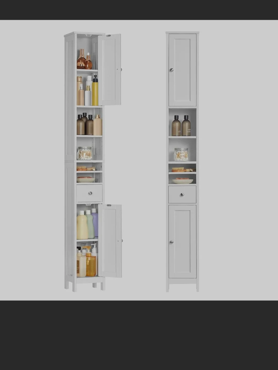 VASAGLE Bathroom Cabinet, White, New in Box image indicator(2)