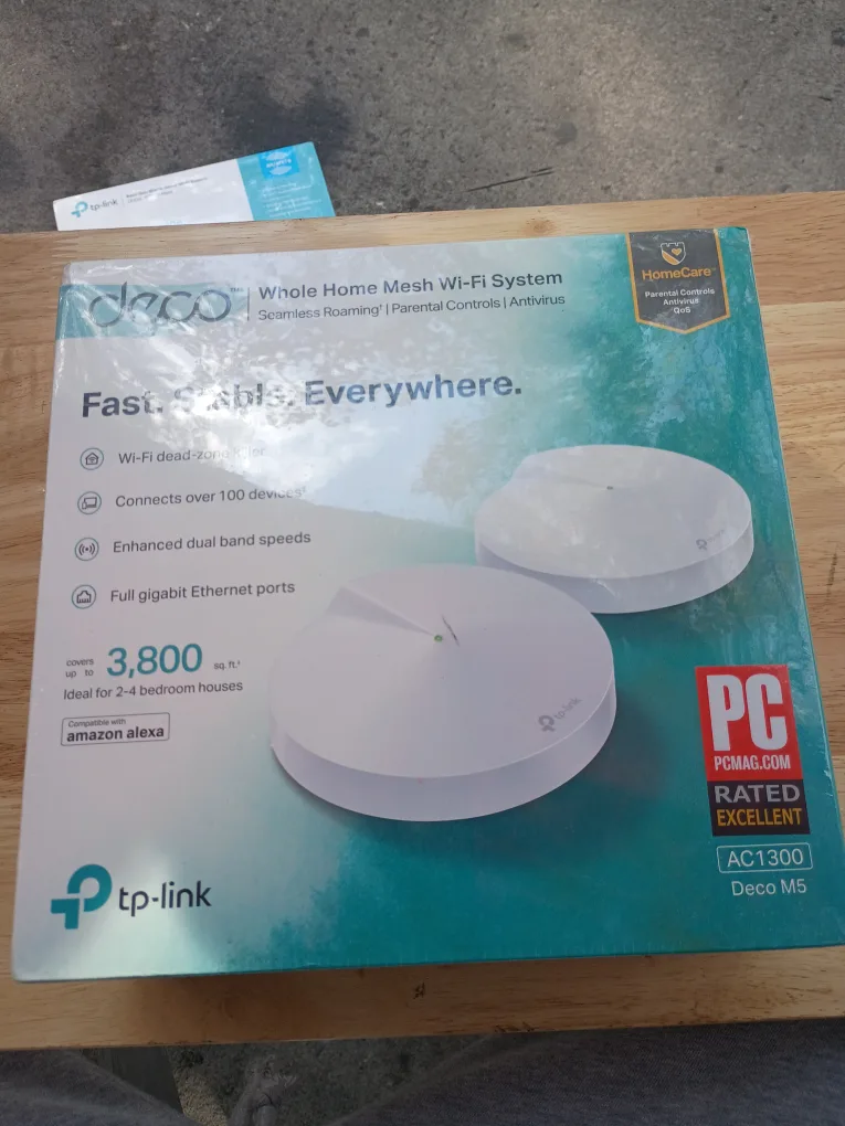 TP-Link Deco M5 1300 Whole Home Mesh Wi-Fi System thumbnail