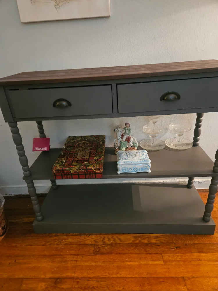 Grey Home Goods Consola/Table  w/ 2 Drawers image indicator(2)