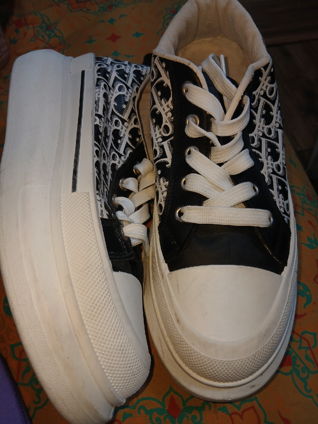 Dior-Style Platform Sneakers