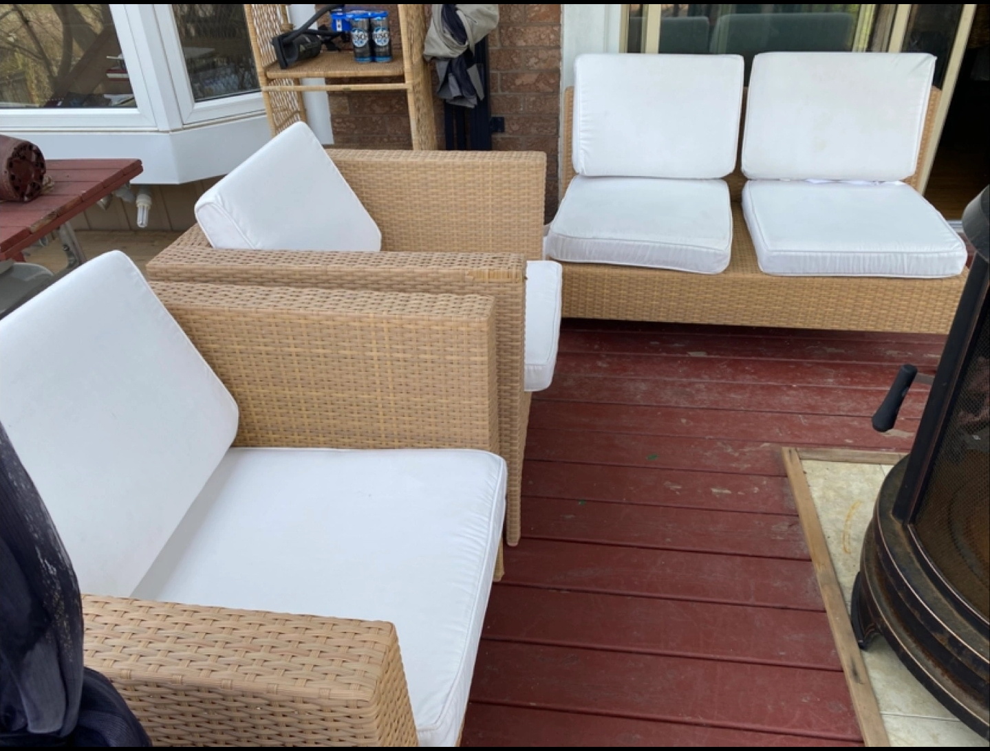 Wicker Outdoor Patio Set - Loveseat & Chairs - photo 2