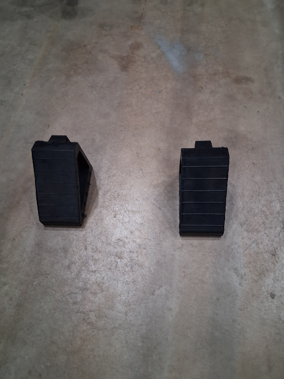 Pair of Black Rubber Wheel Chocks