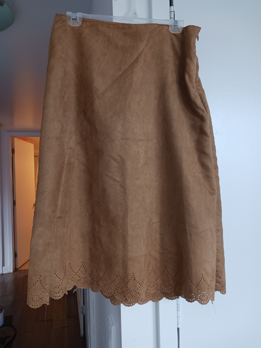 Brown Suede-Like Skirt