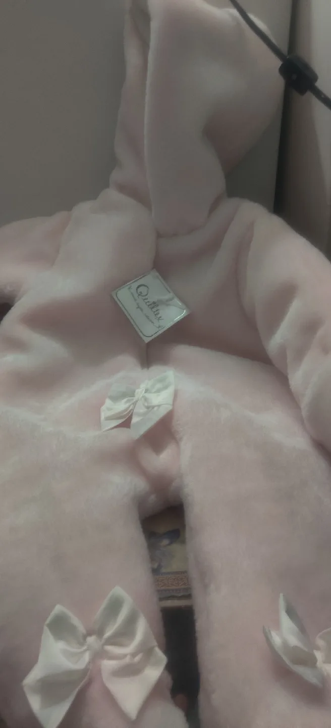New Quiltex 3/6M Pink baby winter suit thumbnail