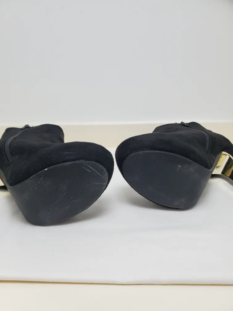 Ardene Black Heeled Ankle Boots 🧡 image indicator(9)