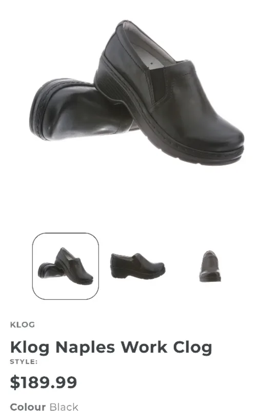 Klogs Naples Work Clogs - Black thumbnail