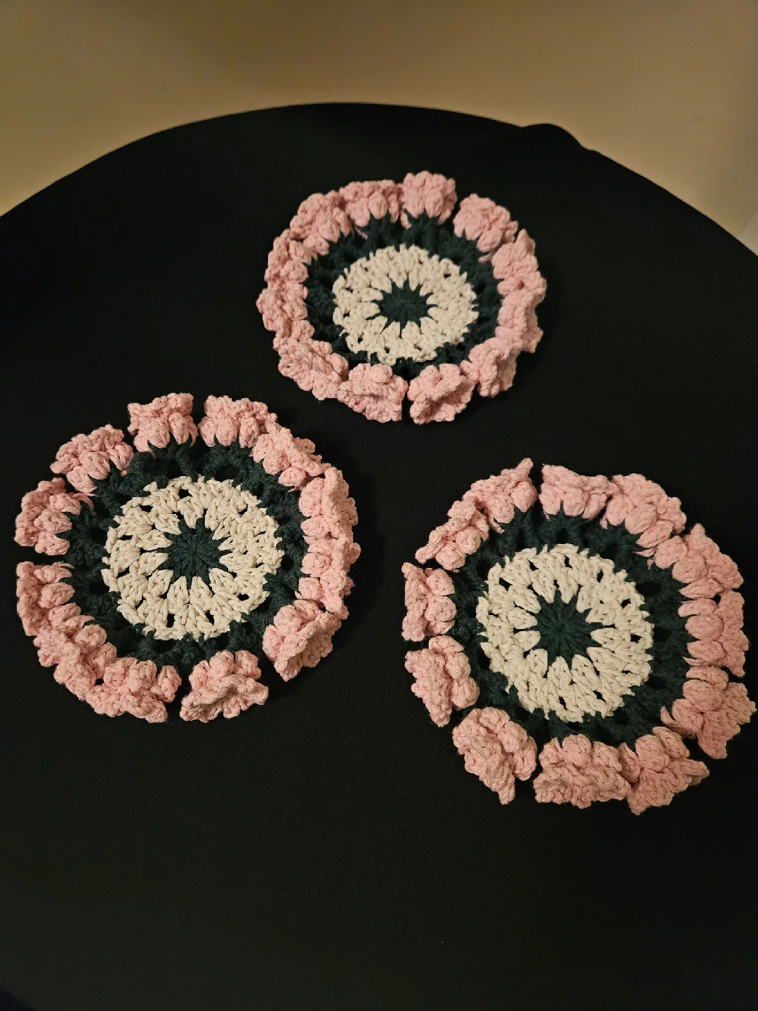 Handmade Crochet Coasters - Set of 3 🥕 image indicator(2)