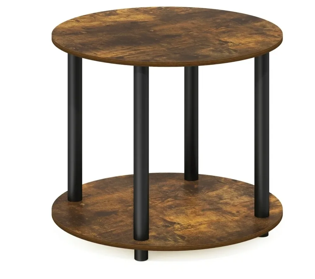 Furinno Round Side Coffee Table with Storage Shelf image indicator(3)