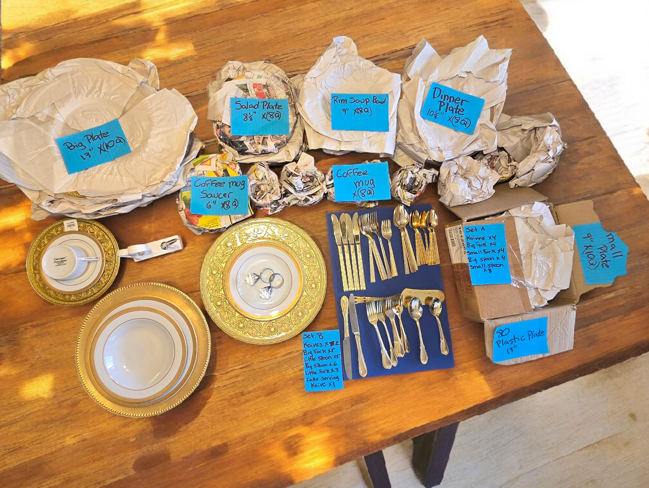 Classique Porcelaine Florence Gold Dinnerware Set