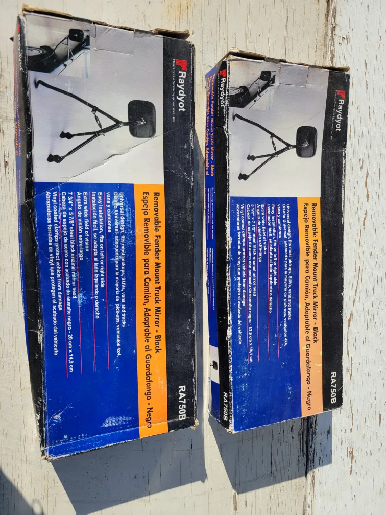 Raydyot Removable Fender Mount Truck Mirror - Black image indicator(5)