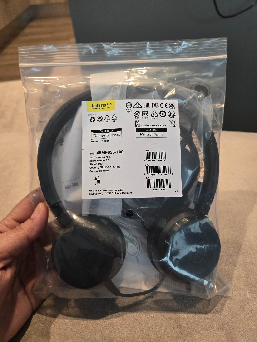New Jabra Evolve 20 Stereo MS Headset