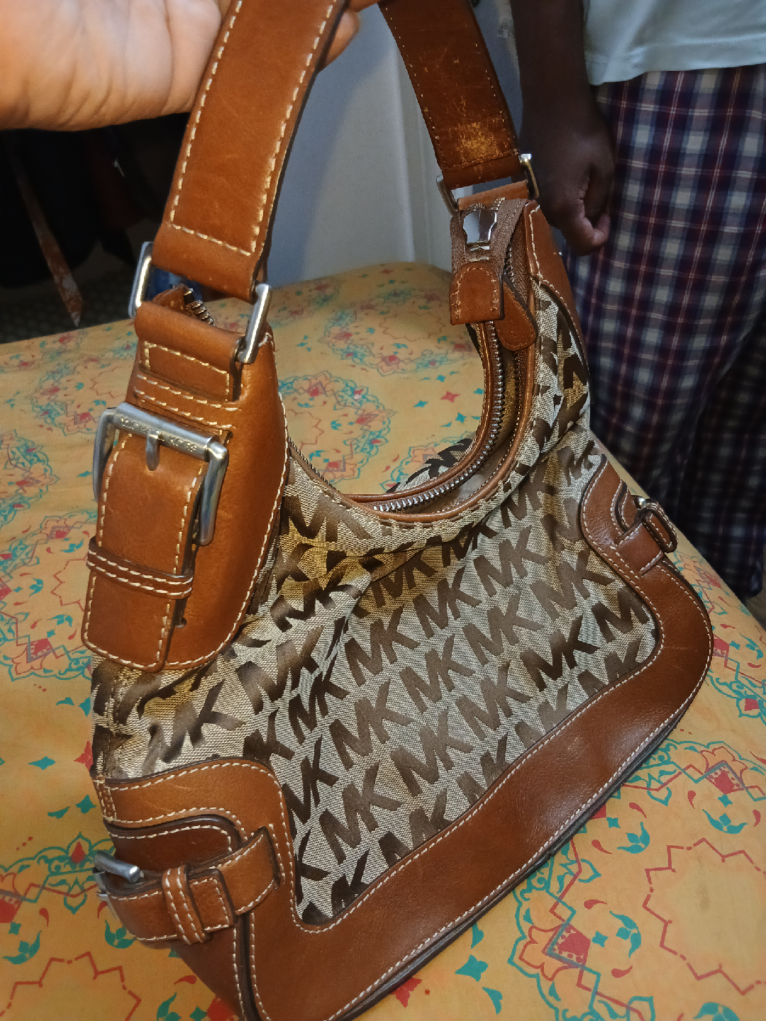 Michael Kors Brown Leather Shoulder Bag