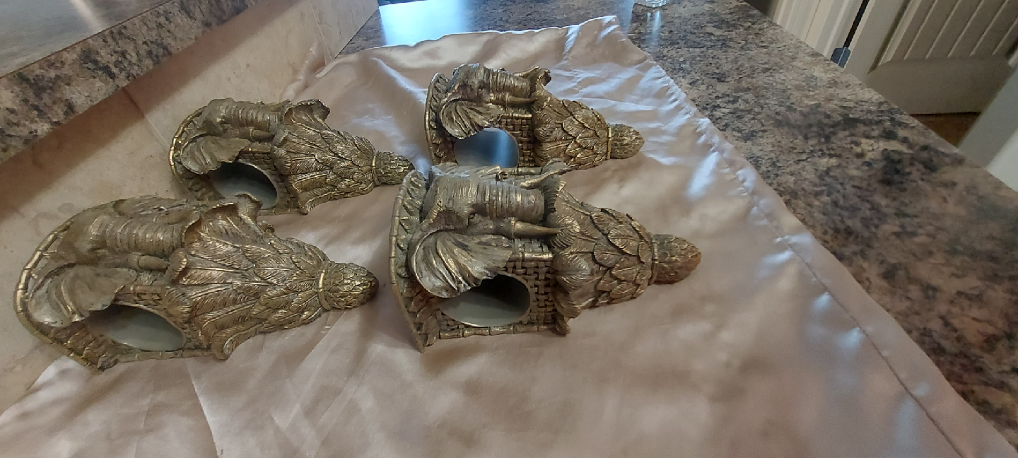 Elephant Wall curtain scones   Decor Shelf Brackets - Set of 4 - photo 2