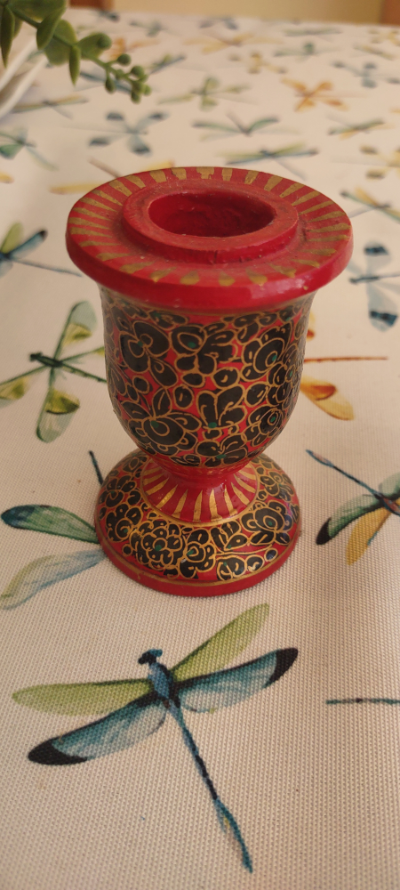 Set of 3 Decorative Christmas Candle Holders - Made in India - photo 3