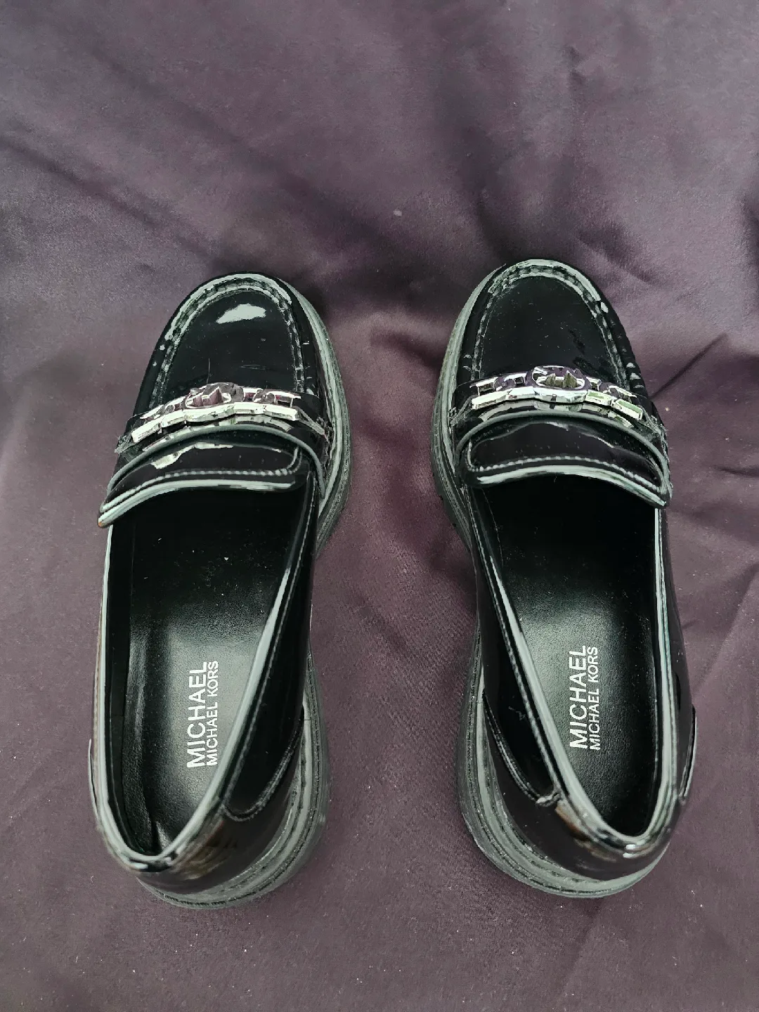 NEW - Michael Kors Patent Leather Black Loafers - size 5 image indicator(4)