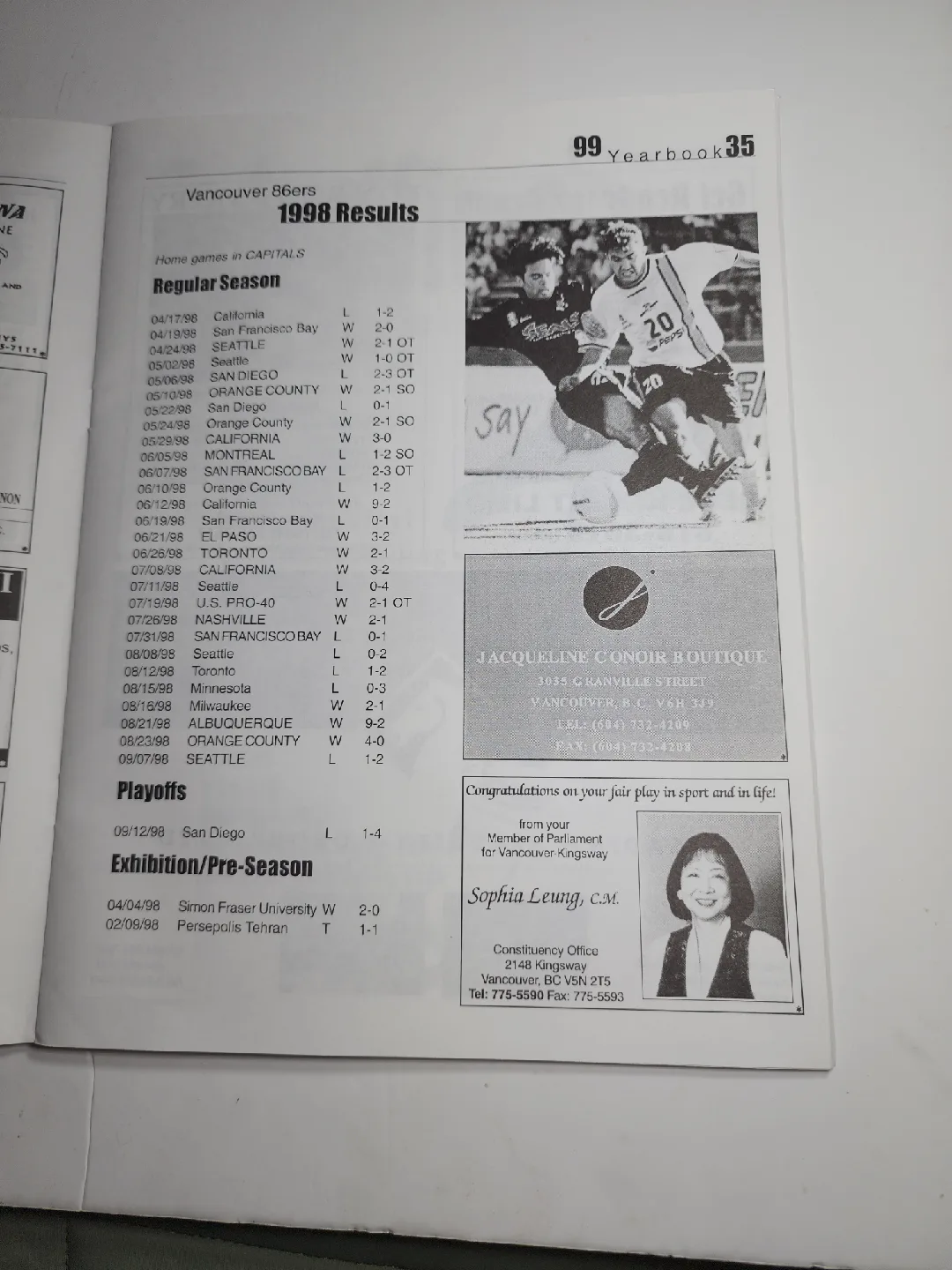 '99 Vancouver Eighty-Sixers Yearbook image indicator(9)