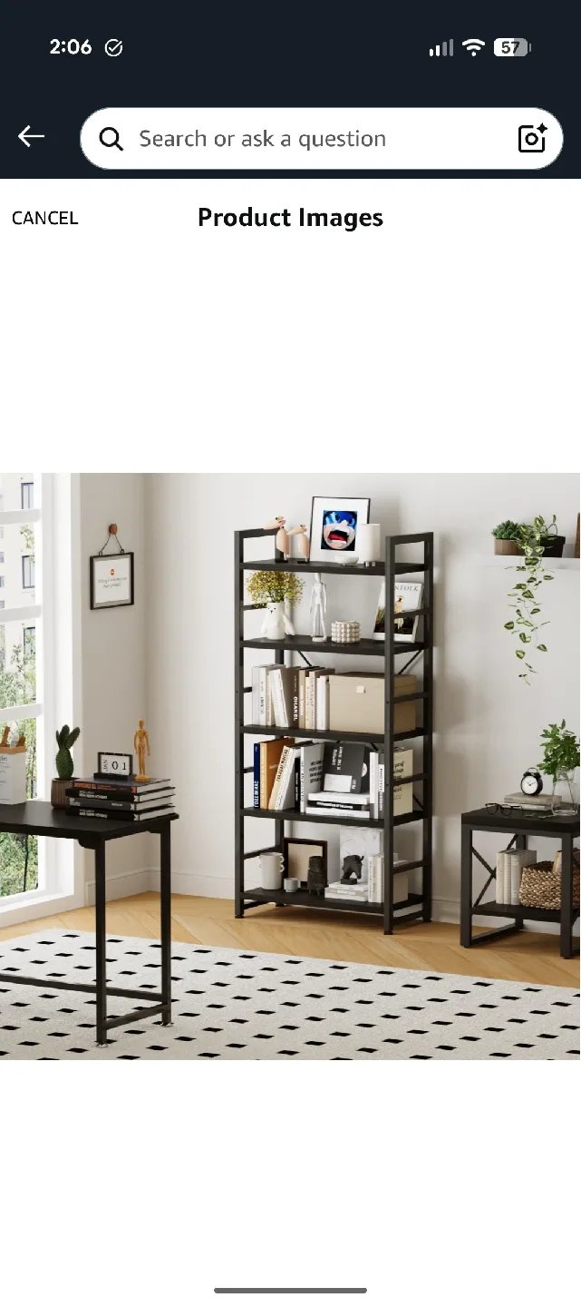 Black Metal 5-Tier Shelf image indicator(4)