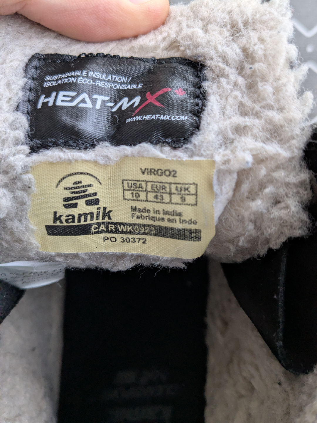 Kamik winter boots, men size 10 - photo 4