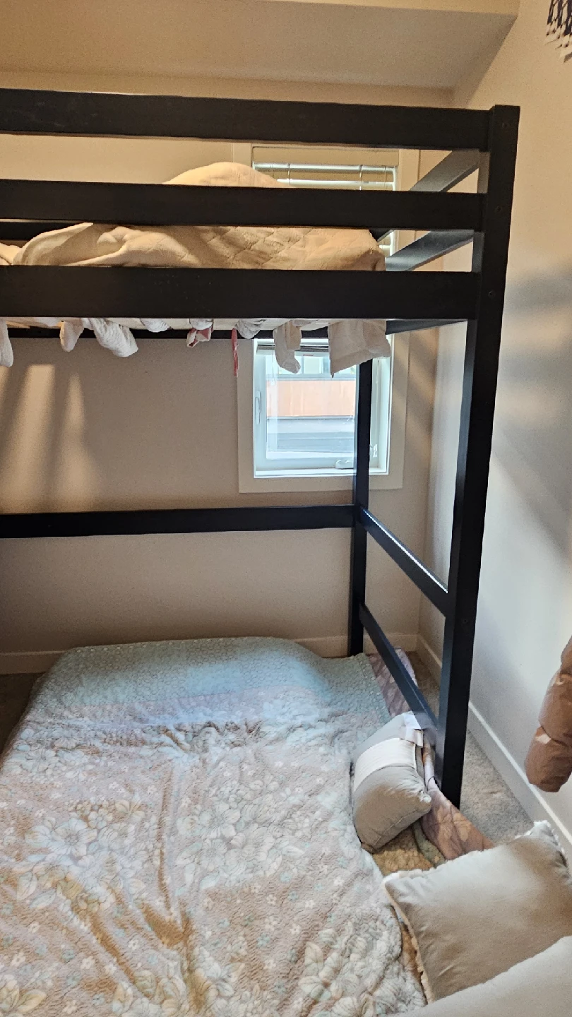 Black Loft Bed with Desk - photo 2