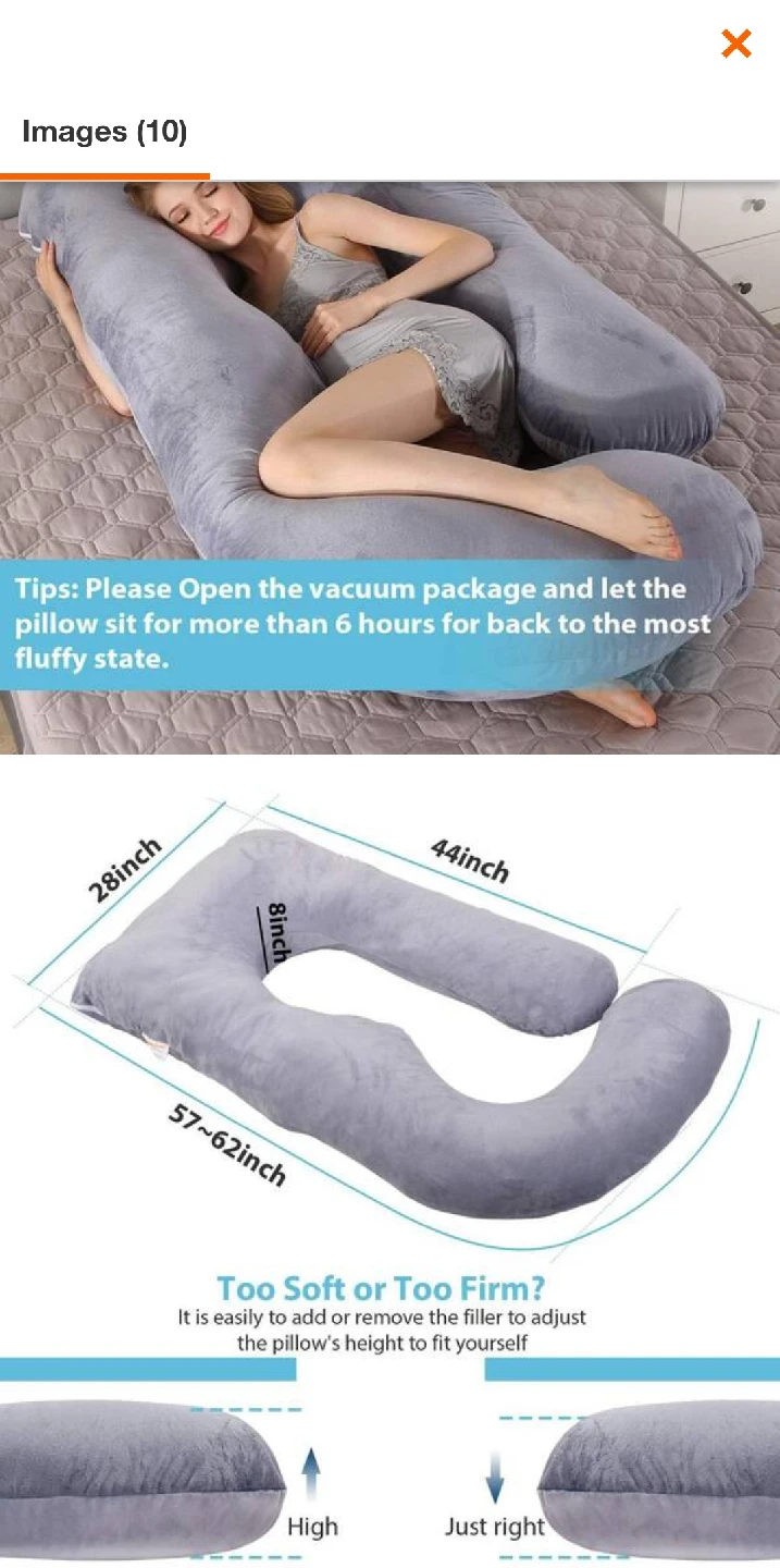 U-Shaped Full Body Pregnancy Pillow - photo 2
