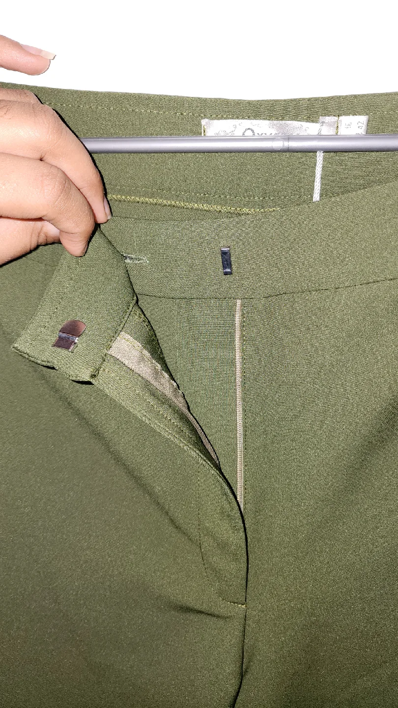 Olive Green Slit Leg Pants image indicator(4)