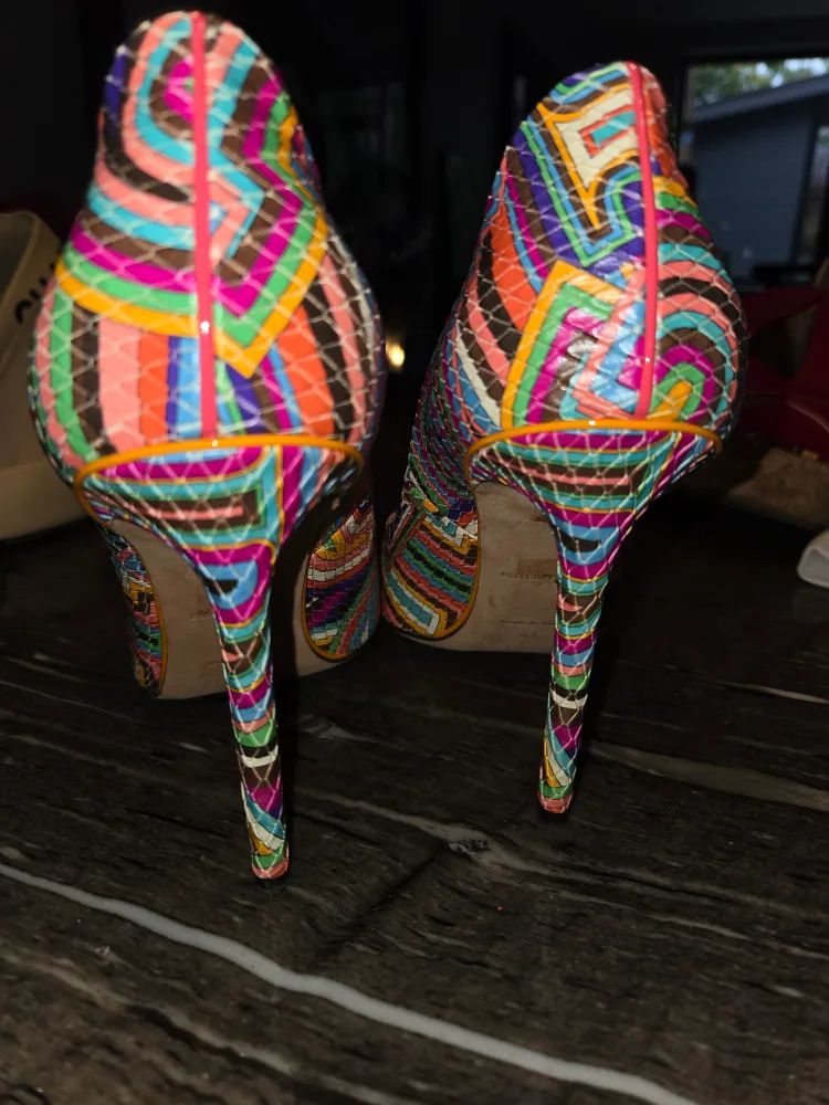 Emilio Pucci Multicolor Patterned Heels - Size 41 image indicator(4)