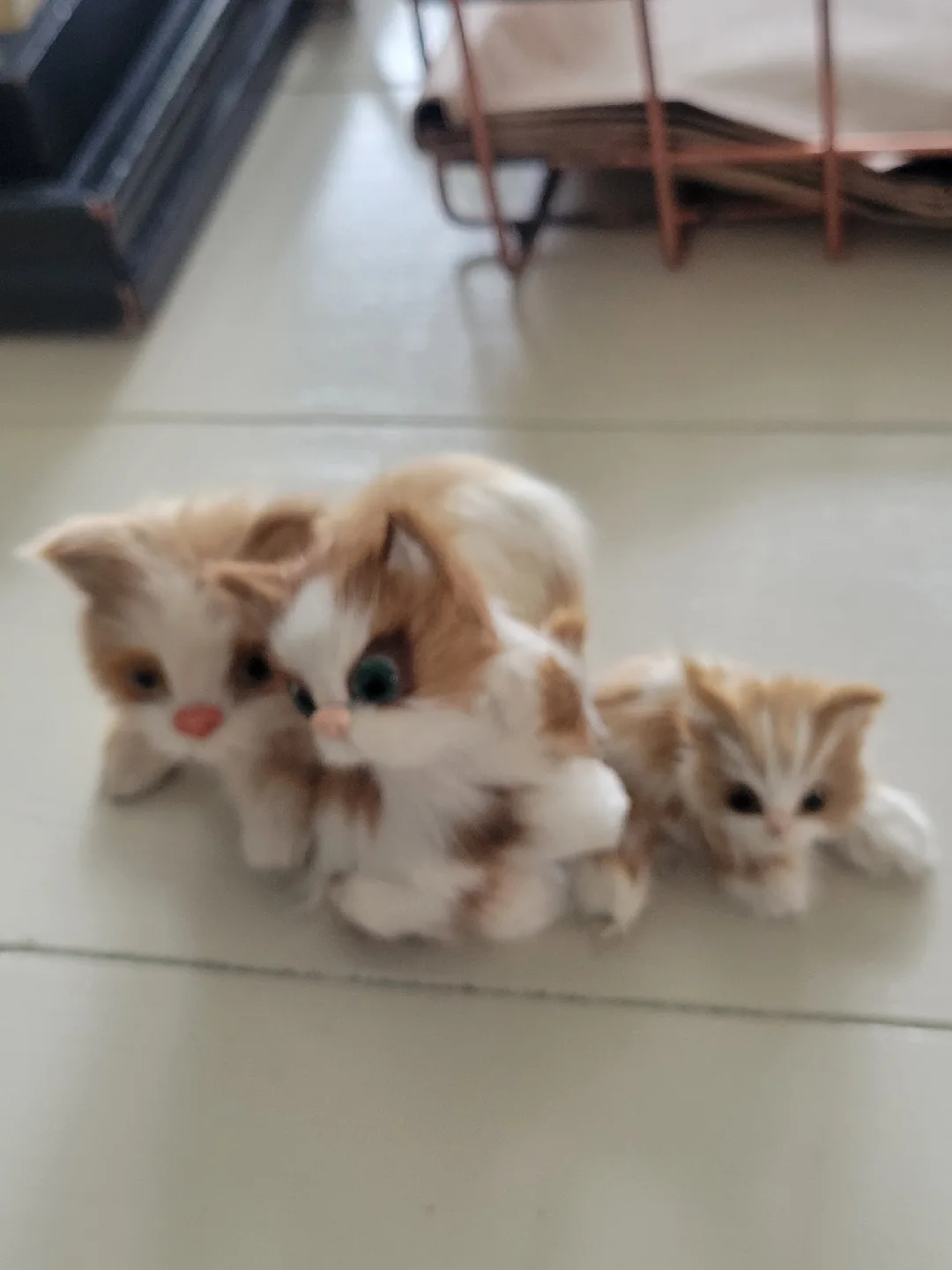 Realistic Toy Kittens. vintage Furry Cat Figurines. toys image indicator(3)