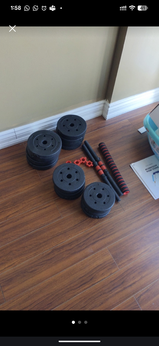 QNLONG Adjustable Dumbbell Set w/ Connecting Rod