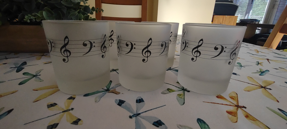 Musical Note Frosted Glass Tumblers (Set of 6) - photo 2