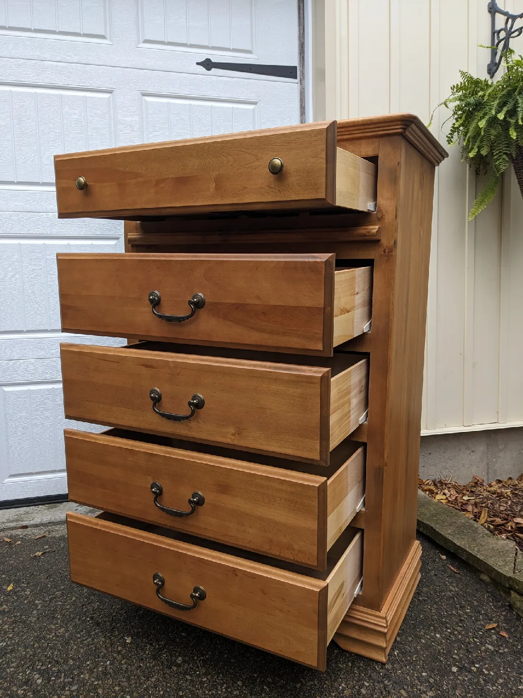 5 Drawer Tallboy Dresser in Solid Maple - Like New image indicator(4)