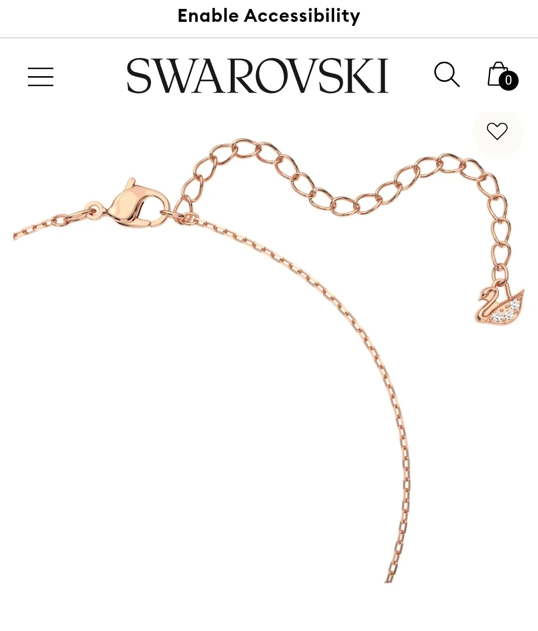 Swarovski Dextera Necklace - Rose Gold & White image indicator(4)