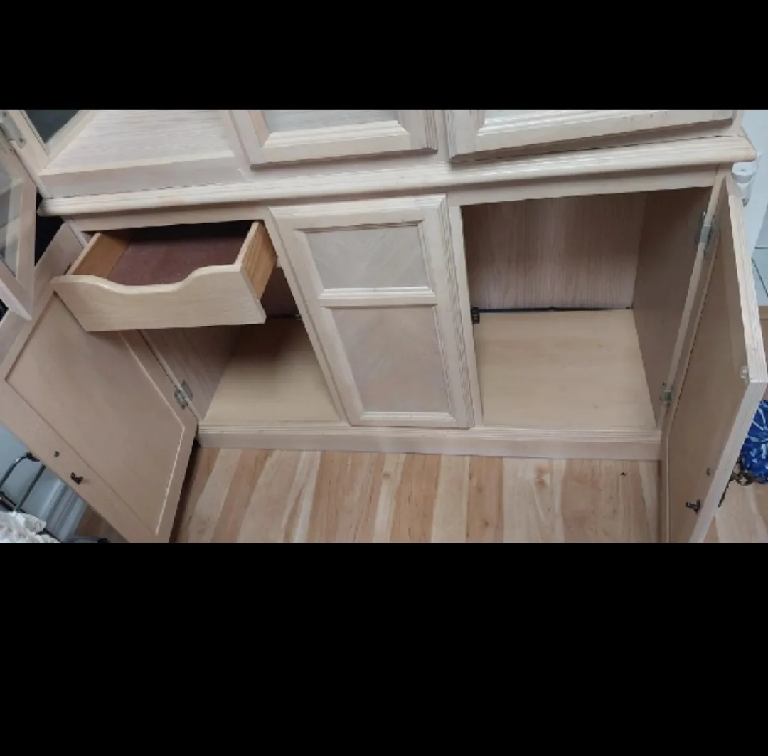 🥕Wooden Cabinet with Doors and Drawer with top open image indicator(2)