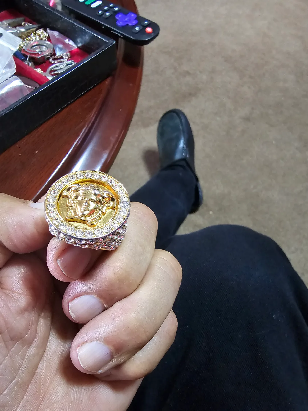 Versace 24 k Gold plated Ring image indicator(2)