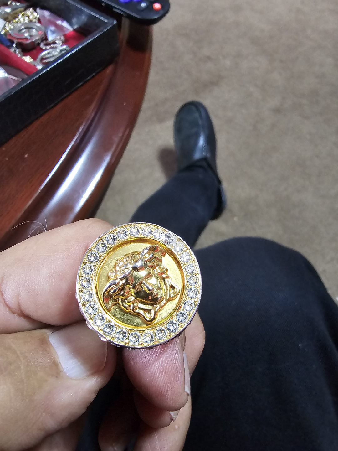 Versace 24 k Gold plated Ring - photo 3