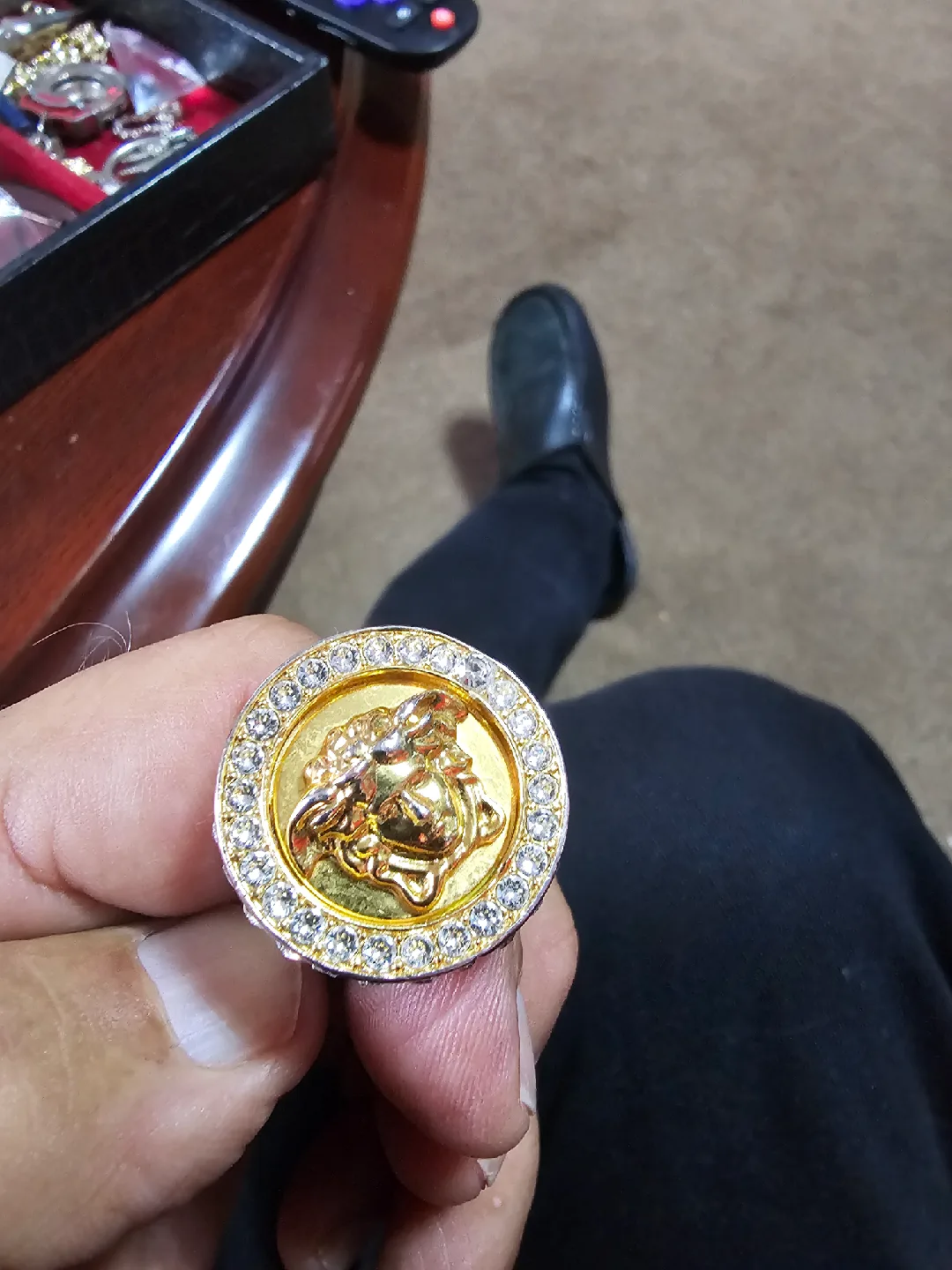 Versace 24 k Gold plated Ring image indicator(3)