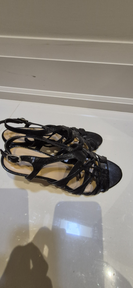 Expression Black Gladiator Heels - Size 8 - photo 2