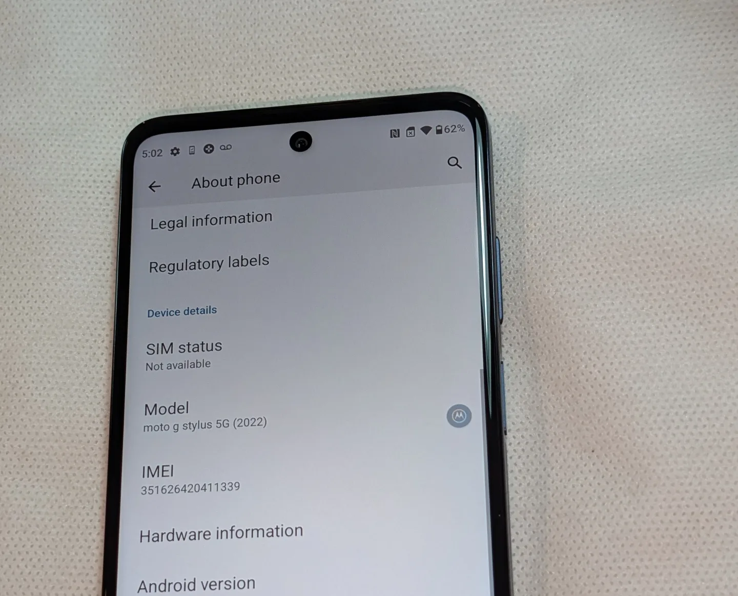 VERY NICE MOTOROLA MOTO G STYLUS 5G 128GB VERIZON PHONE image indicator(2)