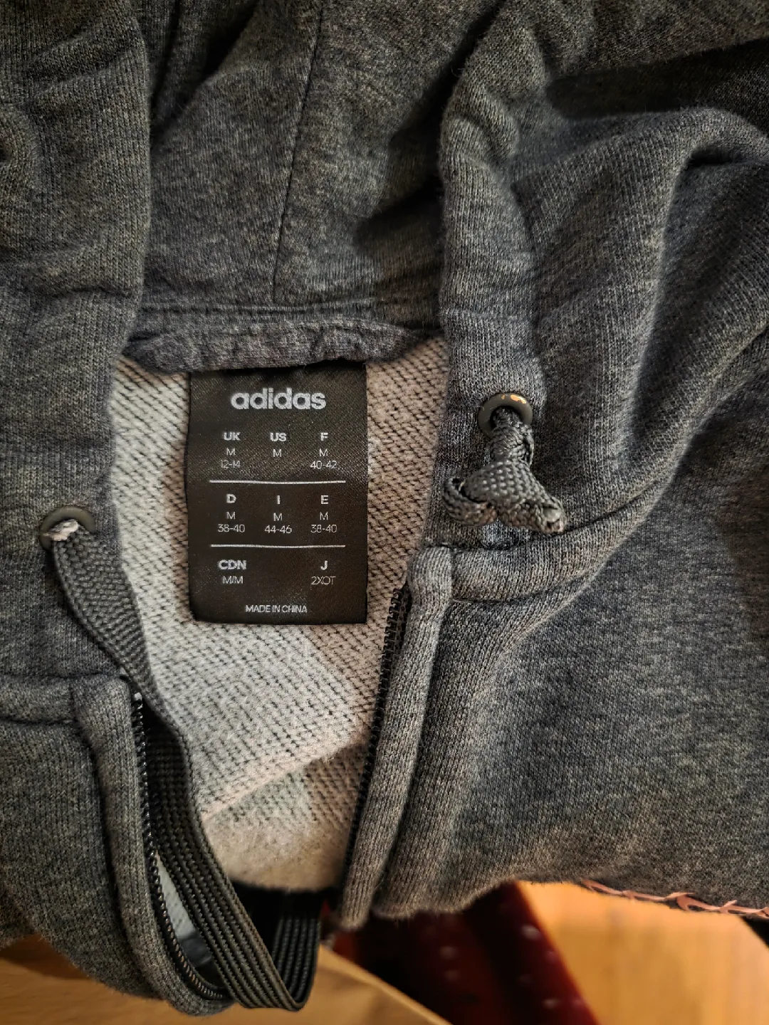Adidas Grey Hoodie, Size M image indicator(2)